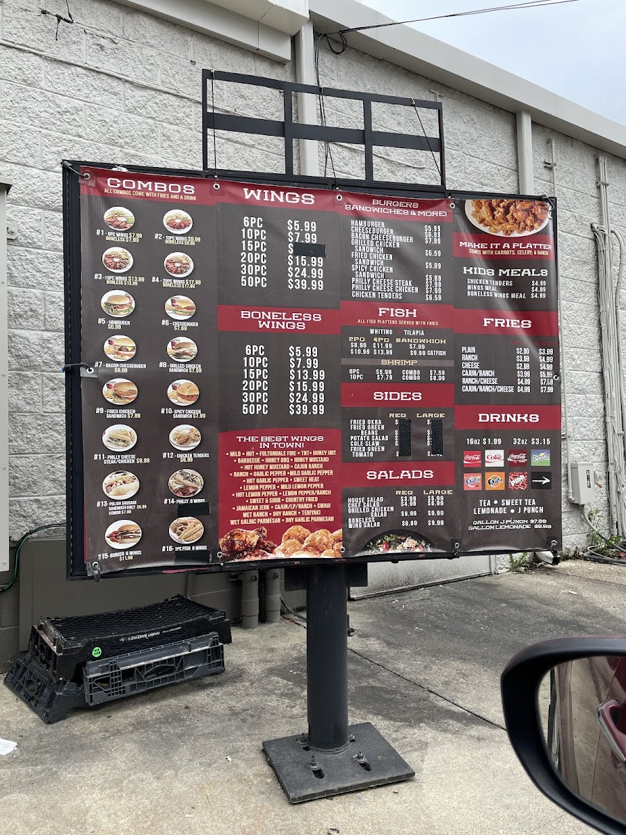 J Wings Menu - Image 1